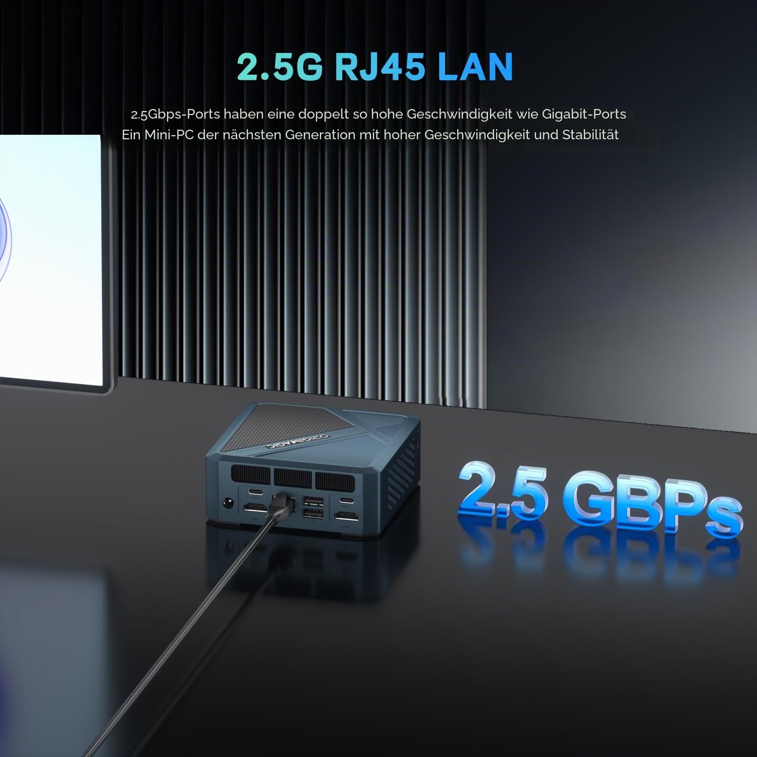 N2 Pro Mini PC AMD Ryzen 7 6800H (bis zu 4,7GHz), 32GB DDR5, 1TB SSD, Windows 11 Pro, Mini Gaming Desktop Rechner, 8K Quad-Display, USB 4.0, WiFi 6E, 2.5G LAN, Office/Gaming/Design