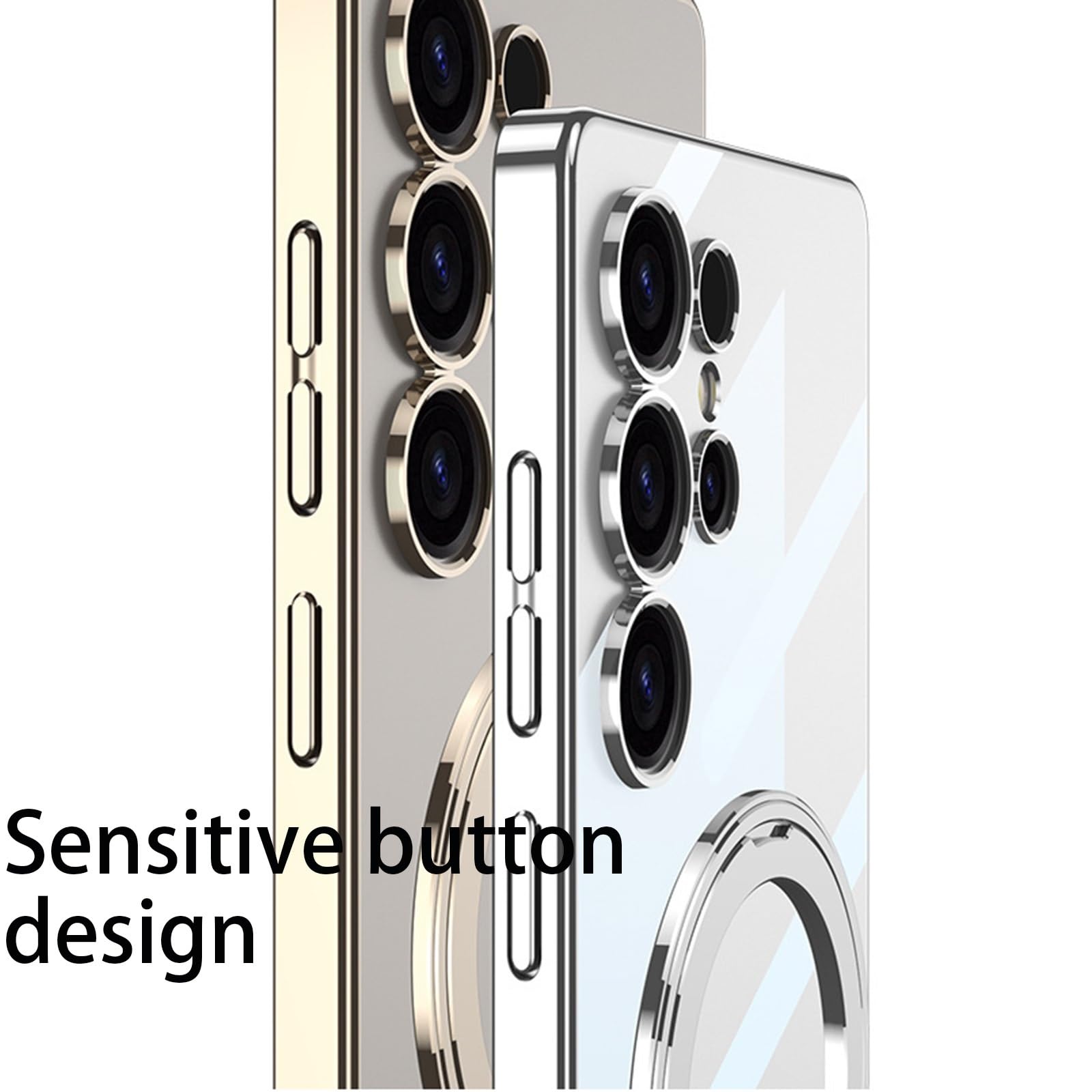 Etui do Samsung Galaxy S25 Ultra, niewidoczny uchwyt magnetyczny, cienkie, odporne na wstrząsy etui (czarne)