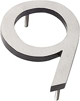 Vista 92 de Montague Metal Products Número de casa moderno de 6 pulgadas, número de casa flotante, fácil de instalar (0, cobre antiguo)