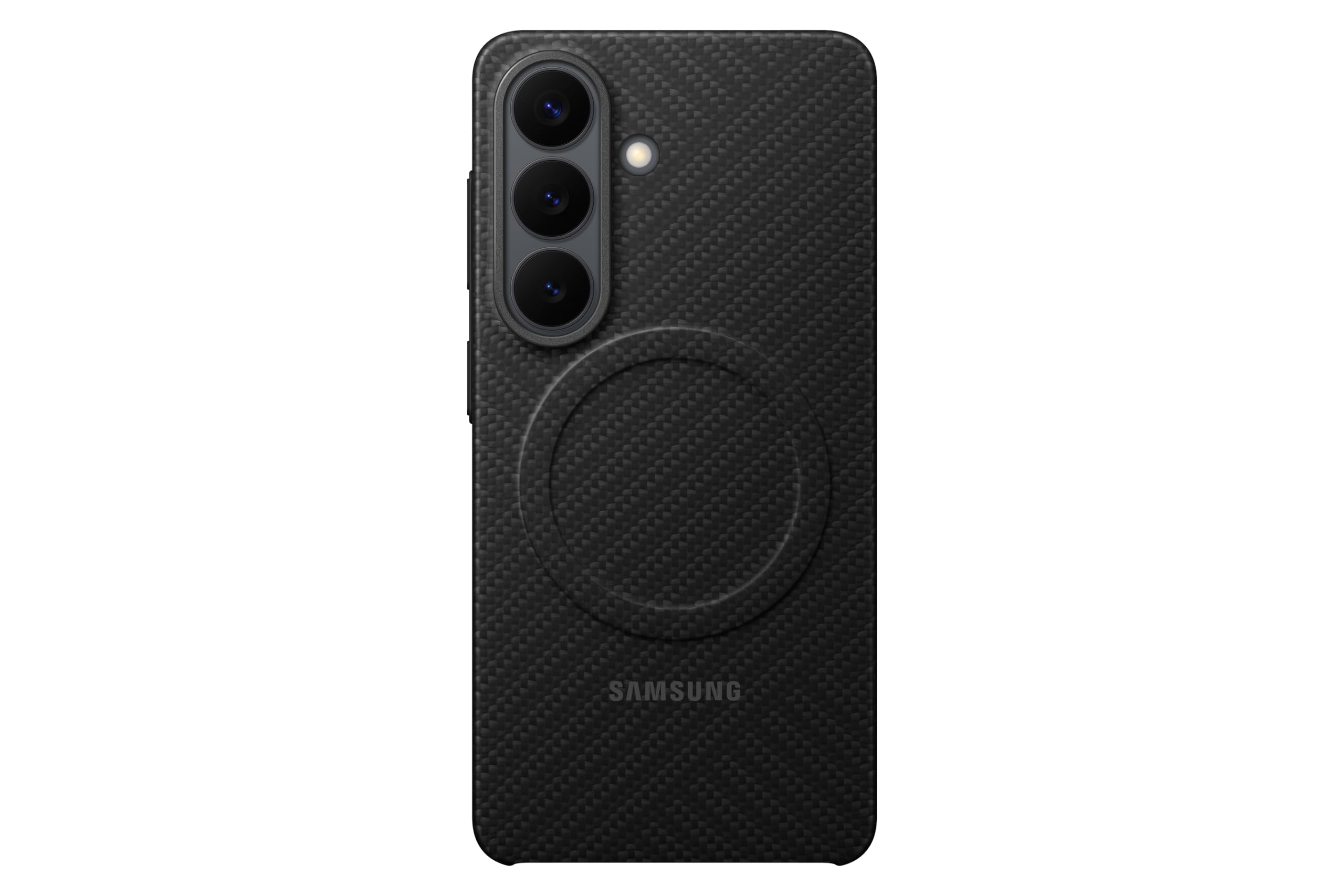 Samsung Carbon Magnet Smartphone Case EF-KS942, Hülle für das Galaxy S26, Handy-Hülle mit Magnetring zur Anbringung von Zubehör, Schutz Case, stoßfest, dünn und griffig, Black