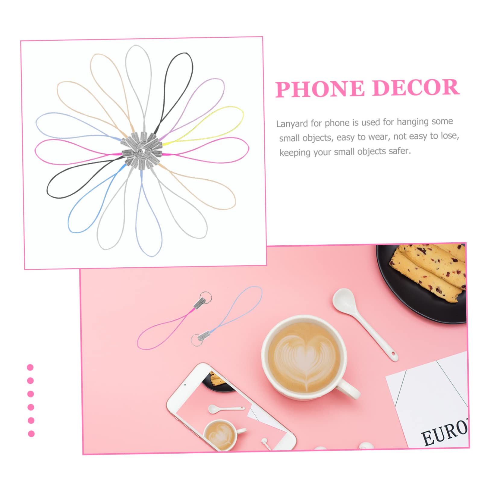400piezas Cuerda Decorativa Para Teléfonos Móviles Lanyard Anillo De Accesorios De Para Colgar Llaves y Objetos Pequeños