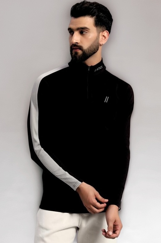 Polyester Full Sleeve Compression High Turtle Neck Sports Jersey T Shirt for Men - Quick Dry Fit Gym Workout Top for Running, Swimming, Training, Cycling, Football, Badminton