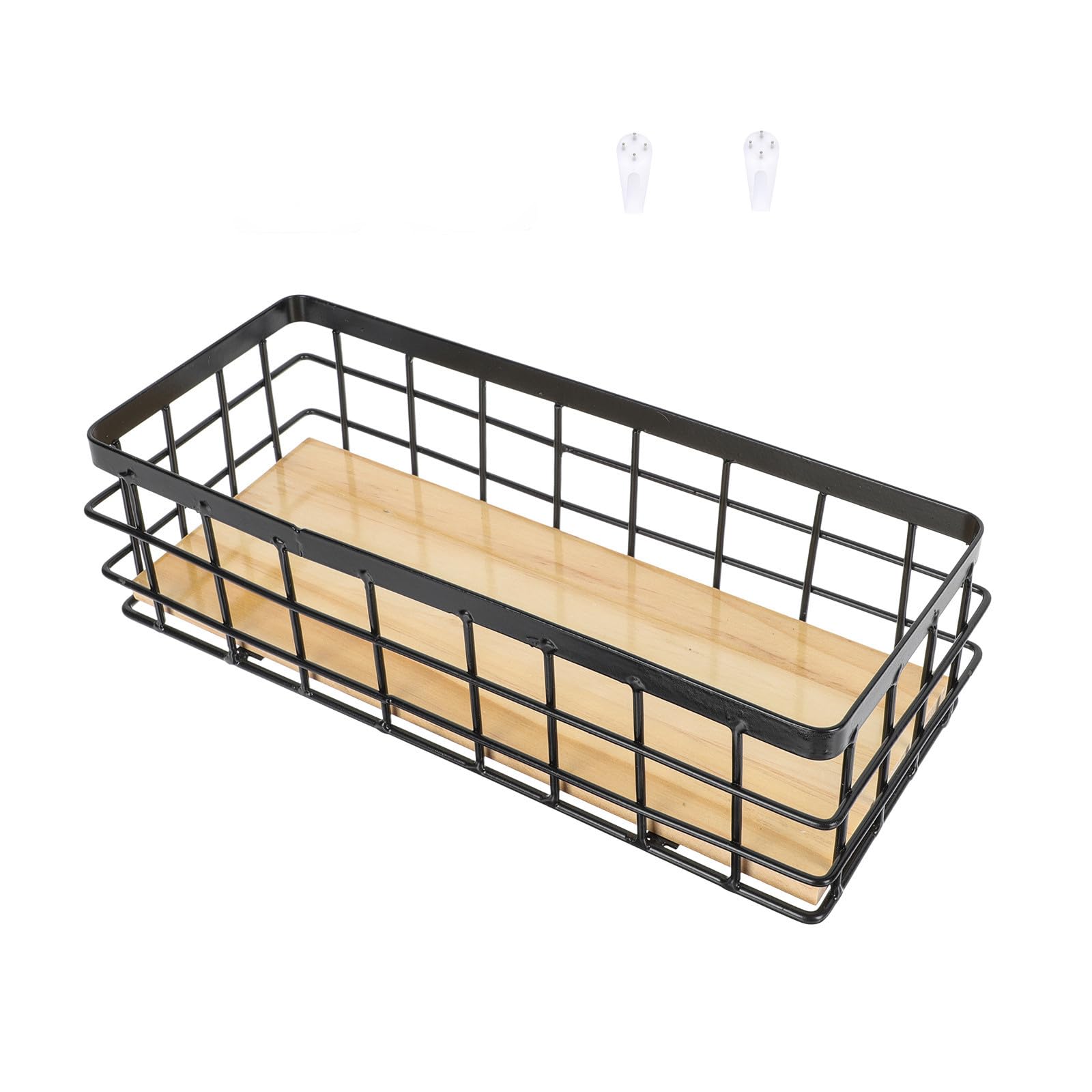 Cesta colgante de hierro negra para organizar tu cocina con elegancia y gran capacidad