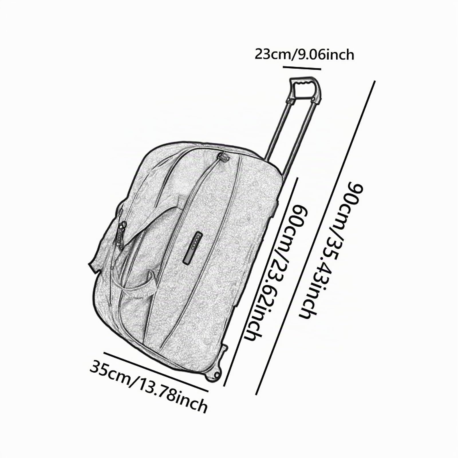 Bolsa de Lona con Ruedas y Ruedas, Plegable, para Llevar en la Playa y Hacer Deportes