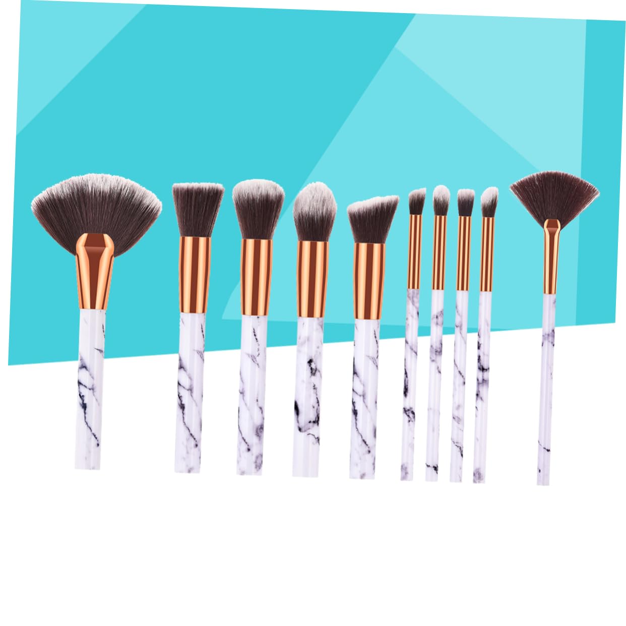 Housoutil 30stücke Teiliges Makeup Pinselset Mit Marmor- Nylonhaaren Für Gleichmäßige Anwendung Für Frauen Und Mädchen Für Tägliches Und Professionelles Make-up