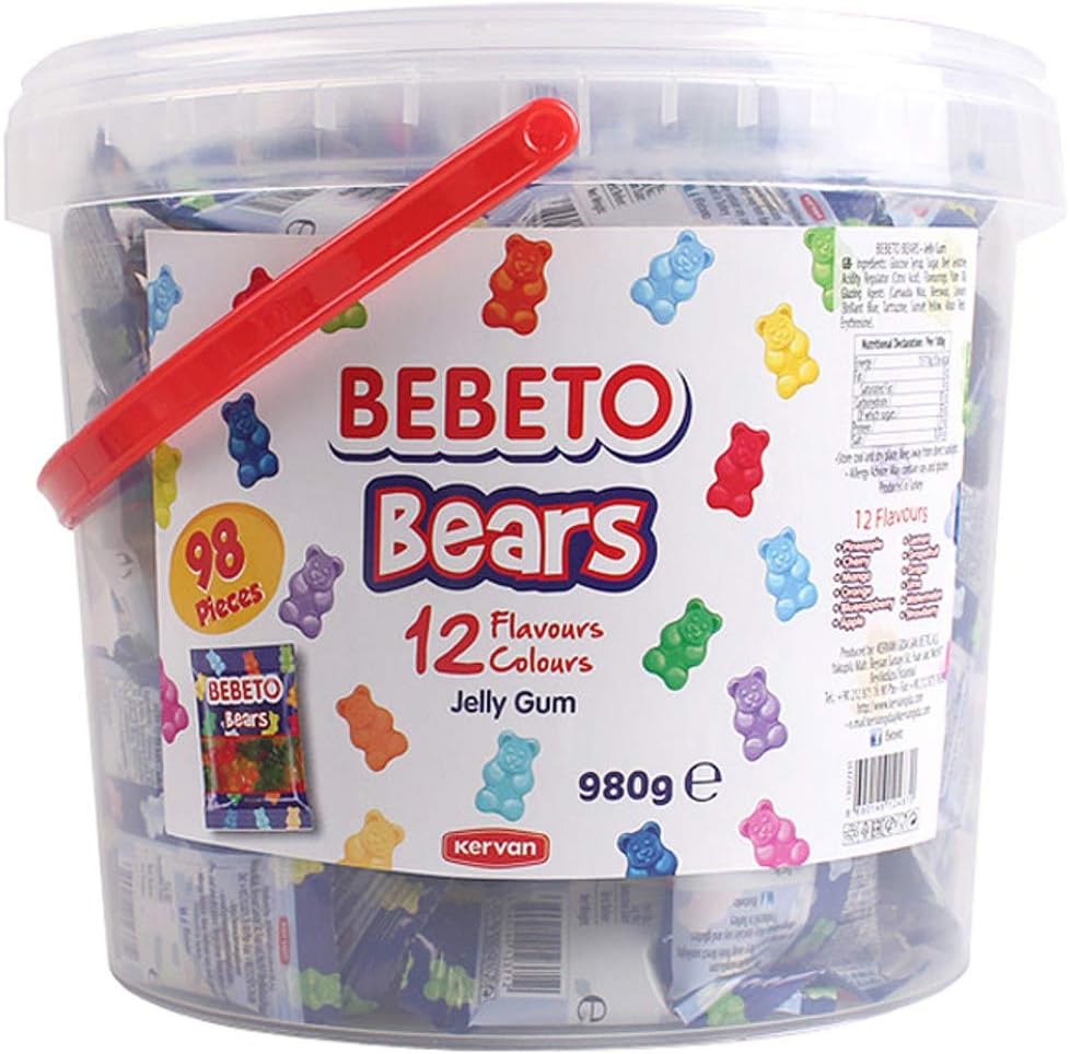 Bebeto Bears 12 Flavors Colours Jelly Gum 980g, Turkey