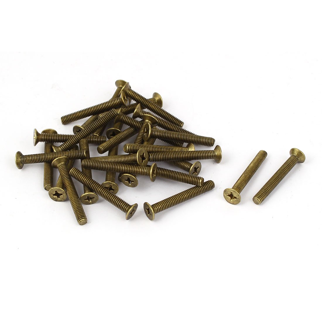 Uxcell Brass Sourcingmap M4 X 30Mm Bolts Machine Phillips Countersunk Screws Gb819 30 Pcs
