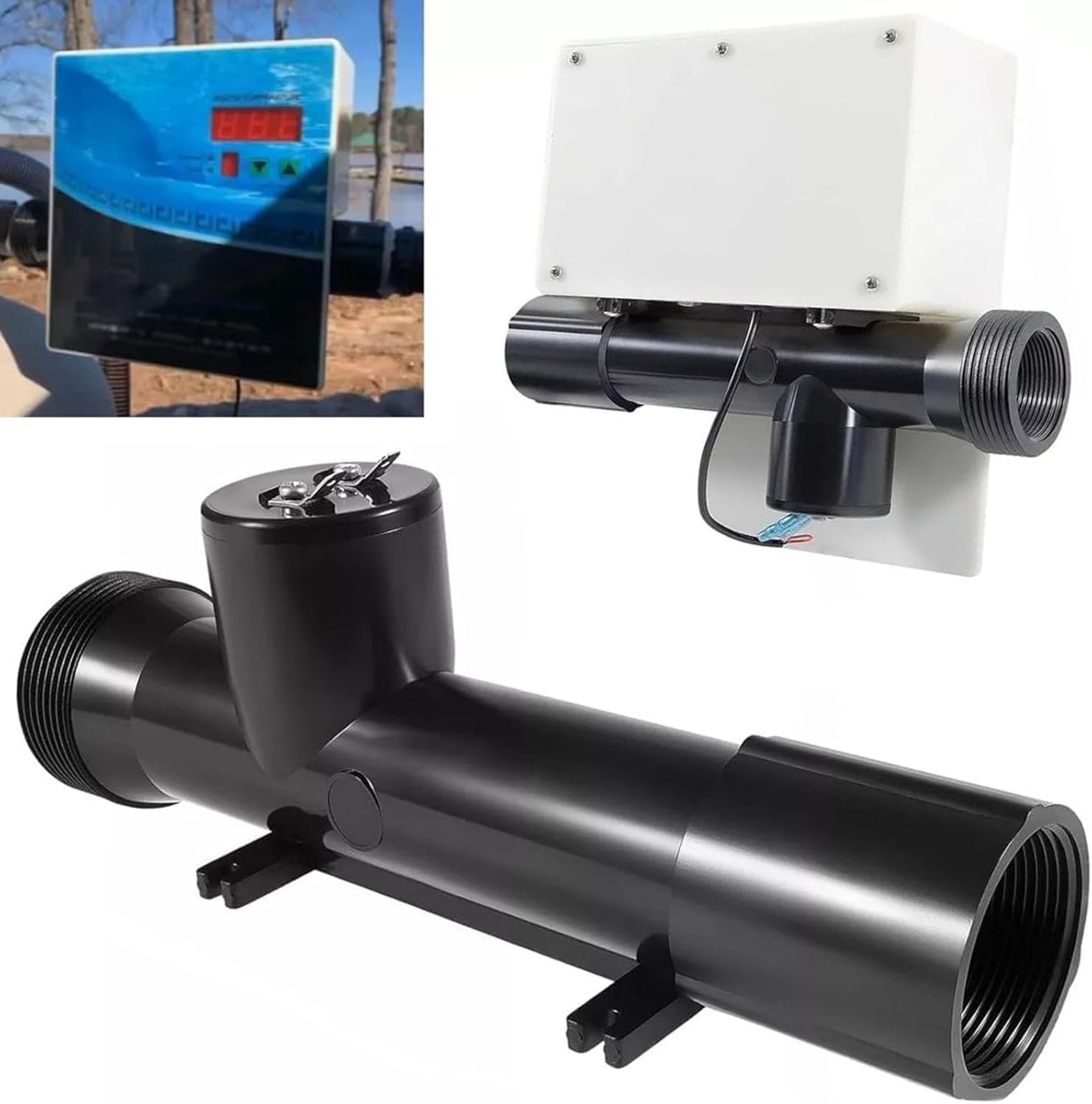 4CH4002-R Pool Cleaner Ionizer Chamber Replacement, Swimming Pool Ionizer Chamber Replace for Hybrid Pool Treatment System, for Above Ground, Hot Tub/Spa