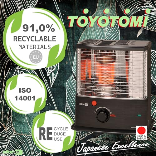 ZIBRO RS-220, Tragbarer mechanischer Heizstrahler, japanische Spitzenqualität, heizt bis zu 35 Quadratmeter, keine Installation erforderlich, Leistung 2200 W