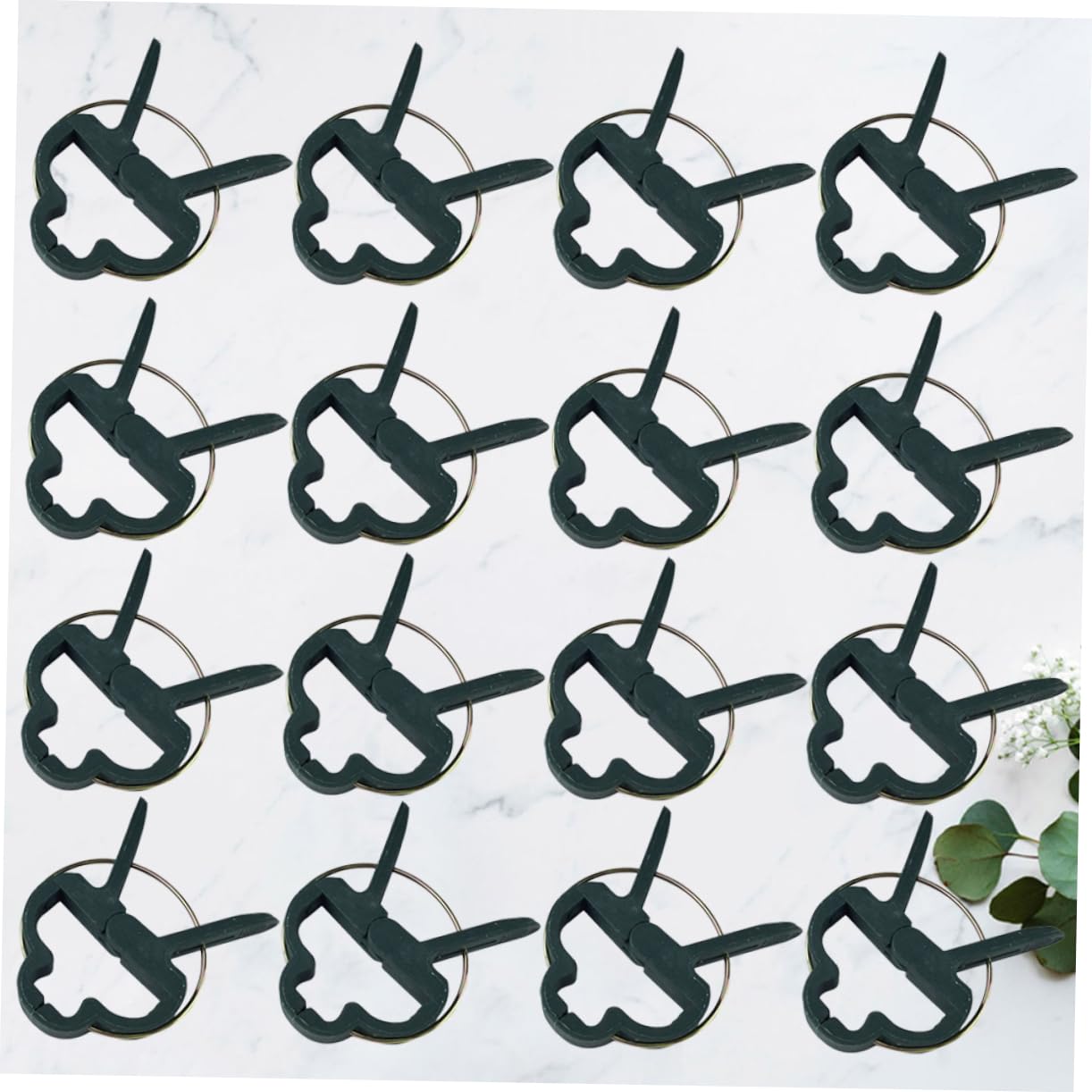 Clips de Jardin en PE Vert pour Plantes Grimpantes et Branches, 80 Pièces en 4 Paquet, Support Réglable pour Tiges et Vignes, pour Jardinage
