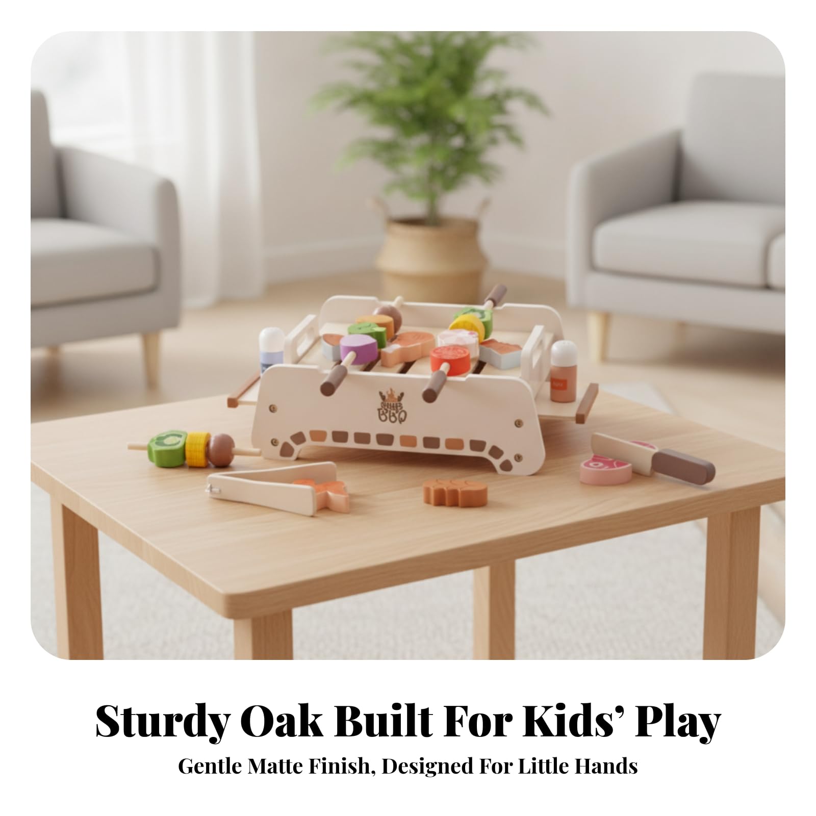 kowaku Parrilla con Accesorios Didáctico | Barbacoa Juguete, Educativo, Juego Barbacoa Infantil, para Casa, Niños