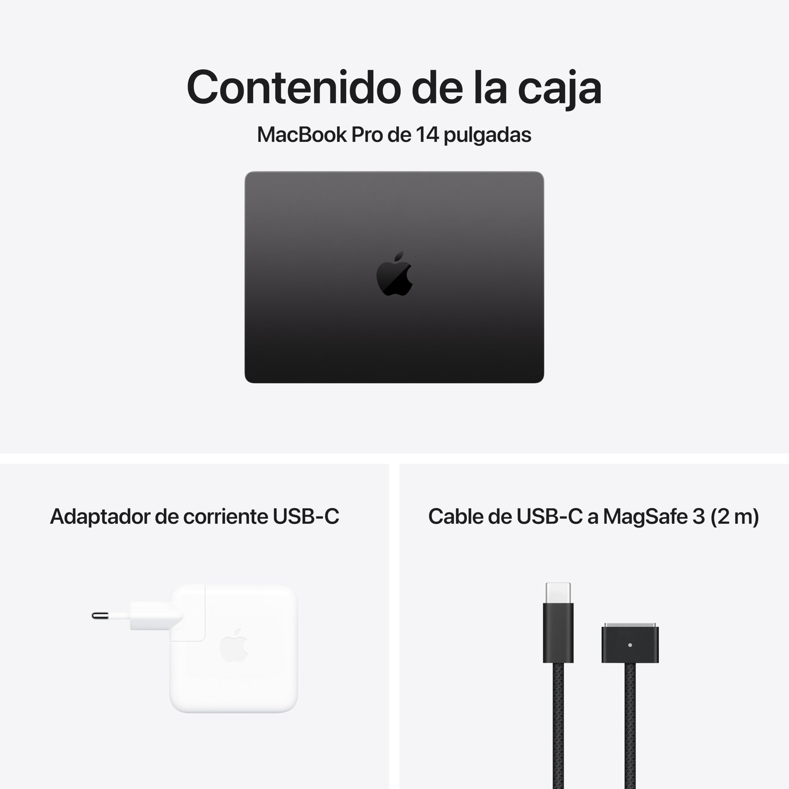 Apple MacBook Pro portátil con chip M4, CPU y GPU de 10 núcleos: diseñado para Apple Intelligence, pantalla Liquid Retina XDR de 14,2 pulgadas, 16 GB de memoria unificada,512 GB de SSD, Negro espacial