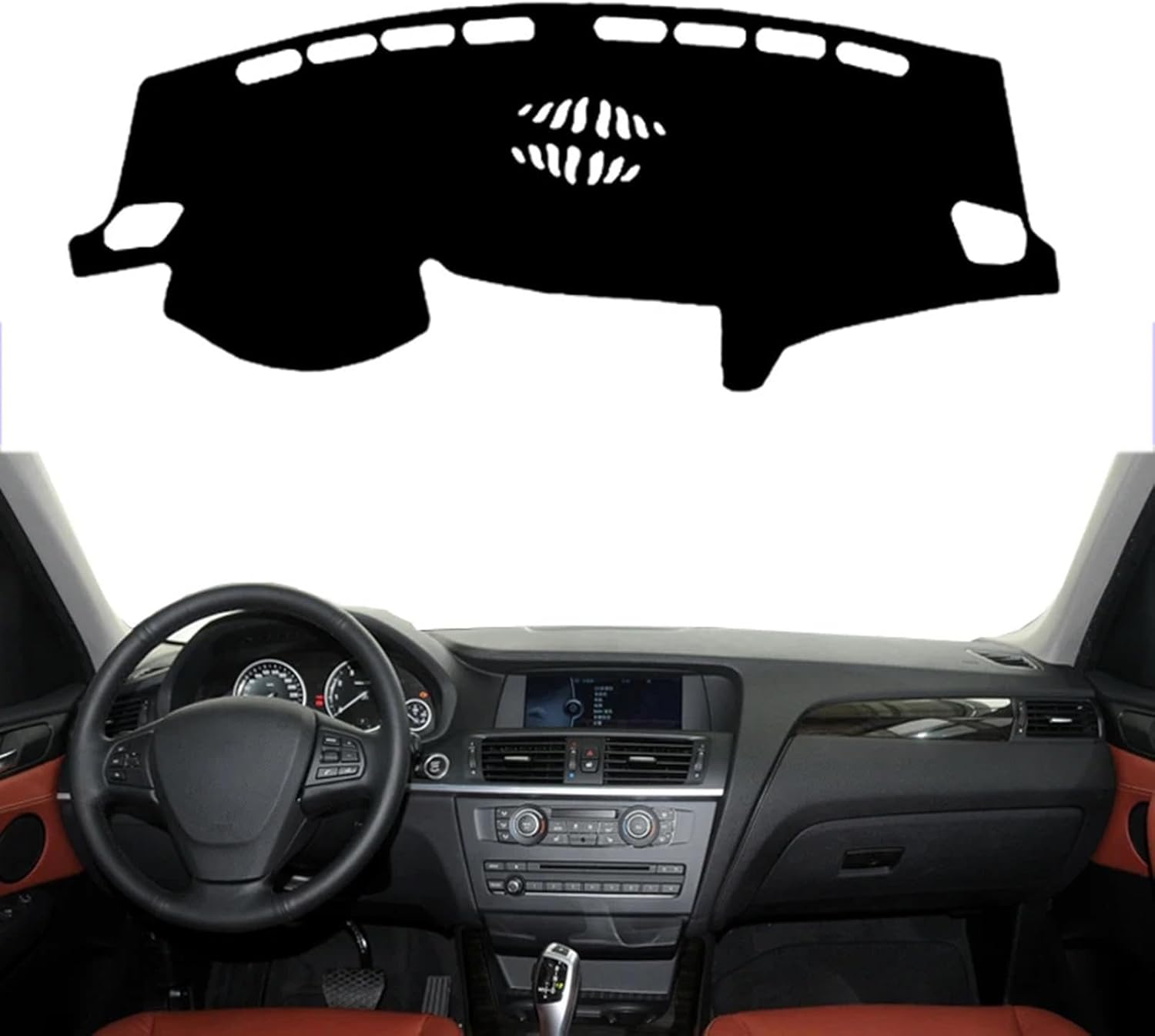 BMW X3 2011-2017、車のダッシュボードカバー、ブラックダッシュマットダッシュボードカバー、滑り止めダッシュパッド保護カ