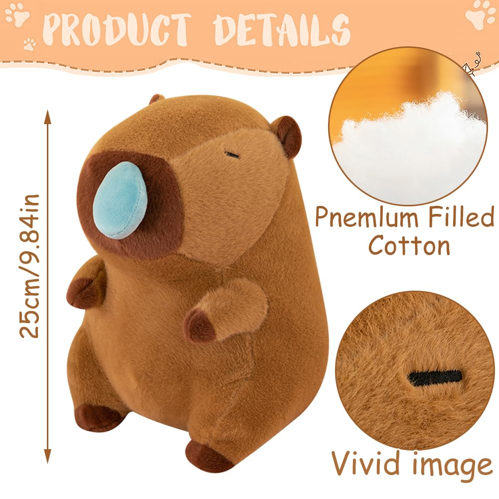ZPSOSPZ Capybara Cute Capybara Plush Toy,Realistic Soft Stuffed Animal ,Capybara Plush Toy,Animal Capybara Toy,Super Soft Cute Rodent Stuffed Animal Doll for Kids - Image 2