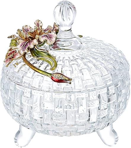 LIRUXUN - Tarro de cristal para dulces con tapa transparente para frutas secas para almacenamiento de alimentos contenedor de vidrio para decoración