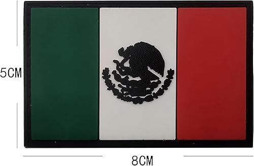 Miniatura 3 de Apliques de goma del PVC de la moral de la bandera de México, insignias del emblema de la bandera mexicana