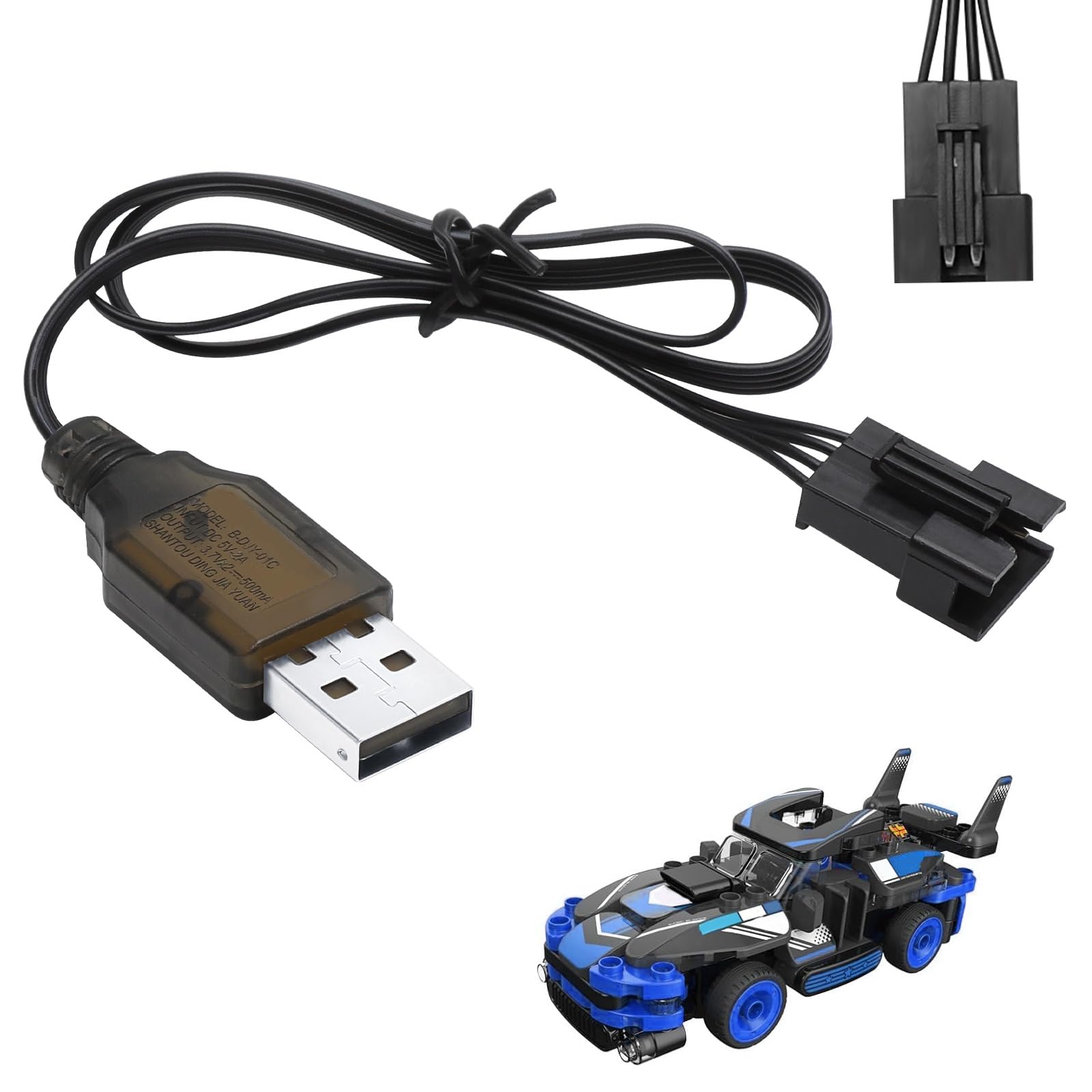 Cargador USB Doble Para Baterías LiPo De 7.4 V Con Conector XH-3P – Carga Simultánea Para Coche RC, Dron, Airsoft Y Barco, Protección Inteligente Incluida