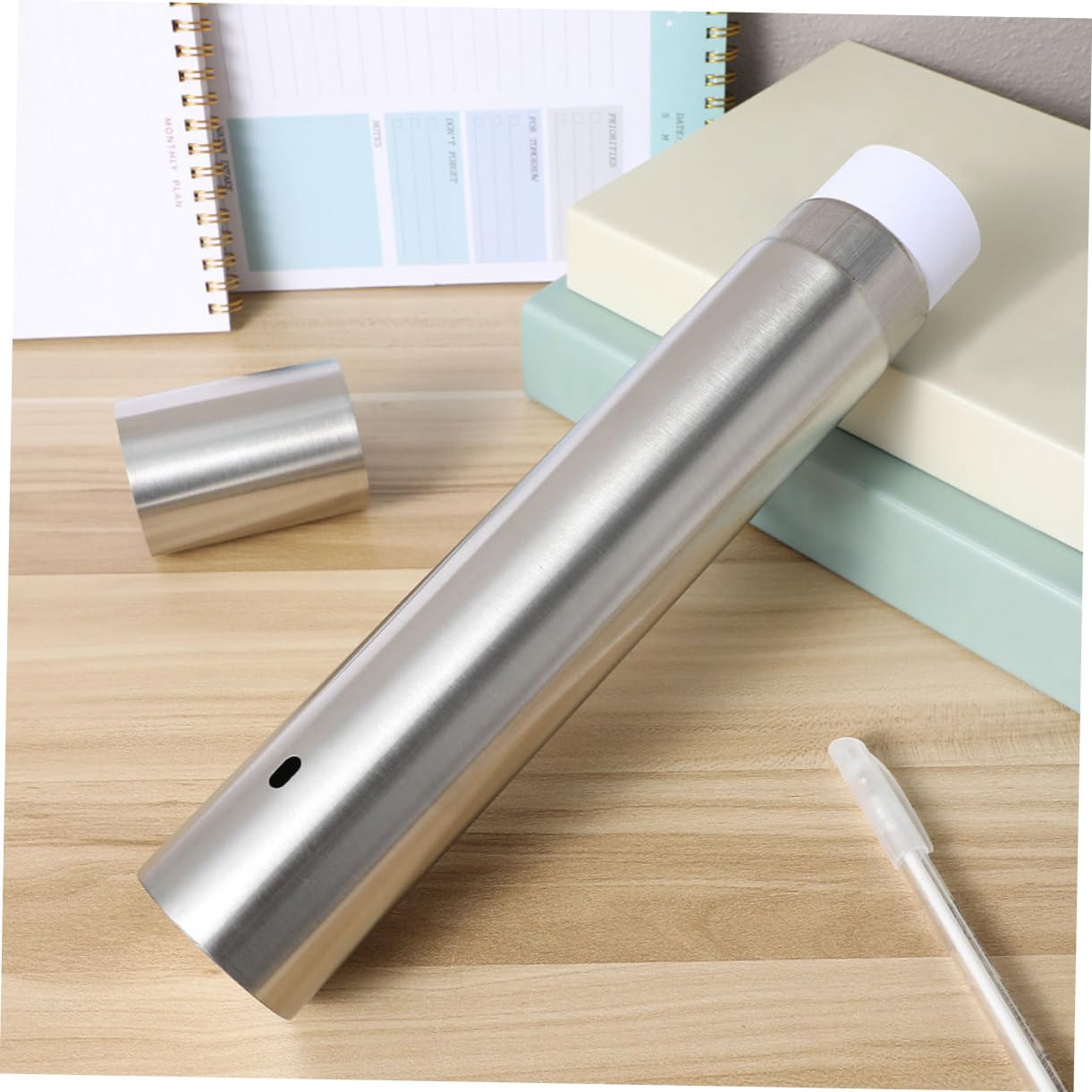 LALAFINA Document Tube Painting Tube Holder Birth Certificate Tube Scroll Storage Tube Certificate Scroll Tube Artworks Storage Tube Certificate Diploma Container Silver Stainless Steel