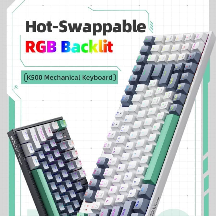 Teclado Mecânico MACHENIKE K500 Com Fio 94 Teclas MacBook PC Celular Notebook Windows