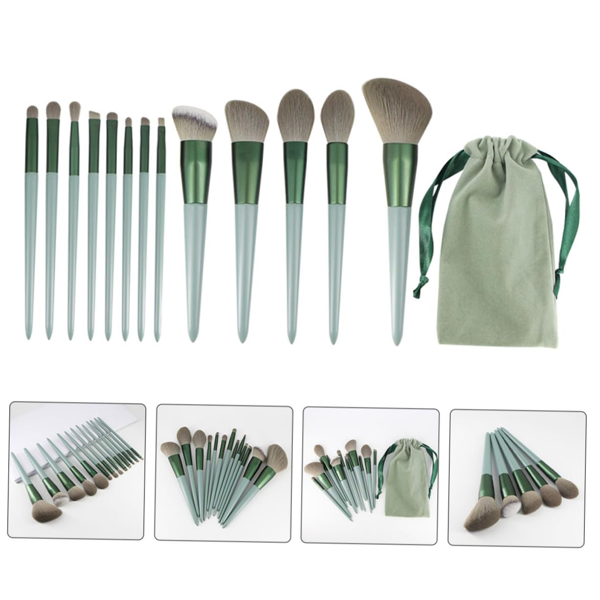 Pennelli per Trucco Strumenti per Bellezza del Viso Pennelli Morbidi per Cosmetici Fard Cipria Portatile e Leggero