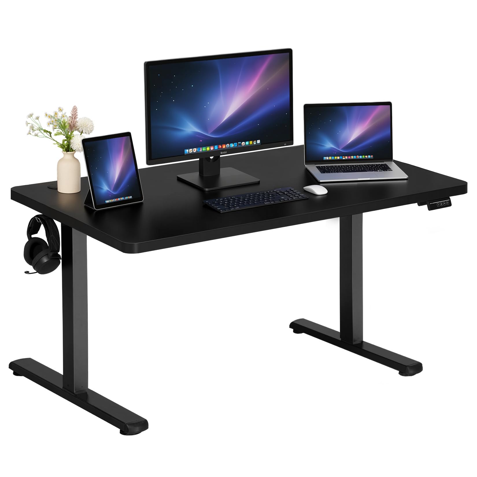 ゲーミングデスク　パソコンデスク　昇降式　スタンディング　120×60×72 Amazon | Avocahom 電動昇降式スタンディングデスク 作業机 パソコン
