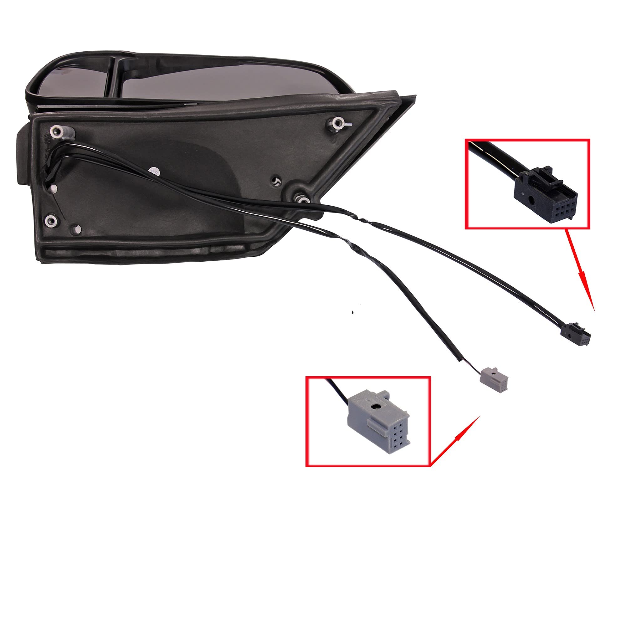 BESTPRICE 1x Specchio retrovisore elettrico sinistro con sensore di temperatura Specchio laterale convesso con specchio grandangolare Compatibile con CITROËN JUMPER, FIAT DUCATO, PEUGEOT BOXER