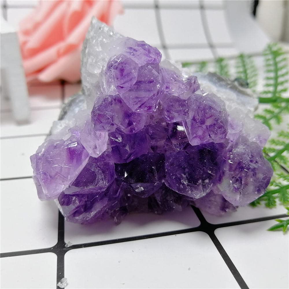 50-360g Natural Dream Amatista Cuarzo Cristal Cluster Amatista Geoda Espécimen Curación-200g