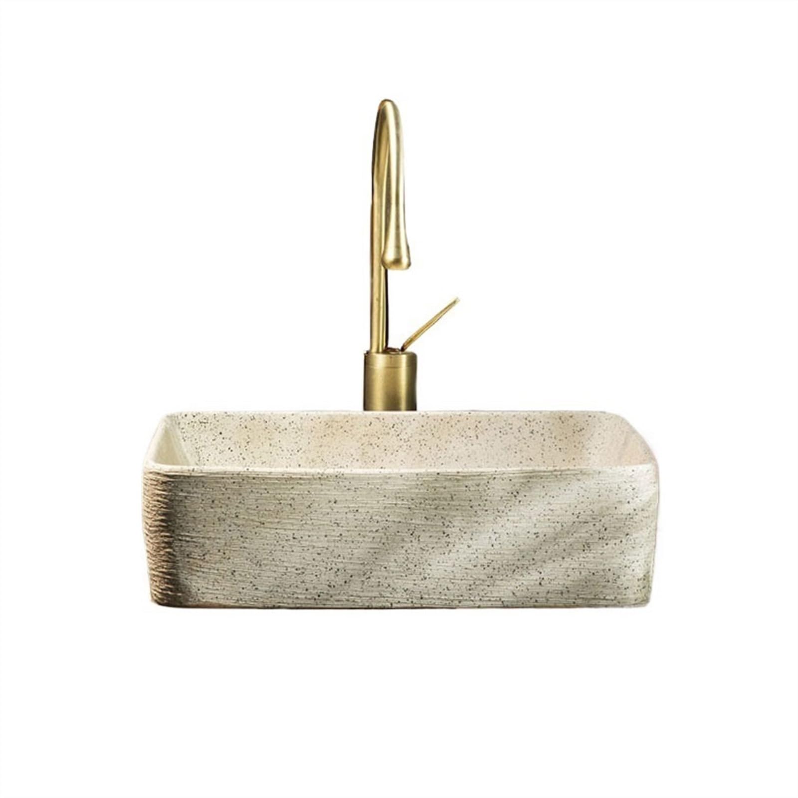 Sjdopulse Countertop Washbasin, Countertop Washbasin, Retro Style, Balcony Bathroom Basin, Simple Round Bathroom Basin, Outdoor Sink, Bathroom Basin, Ceramic Small Sink