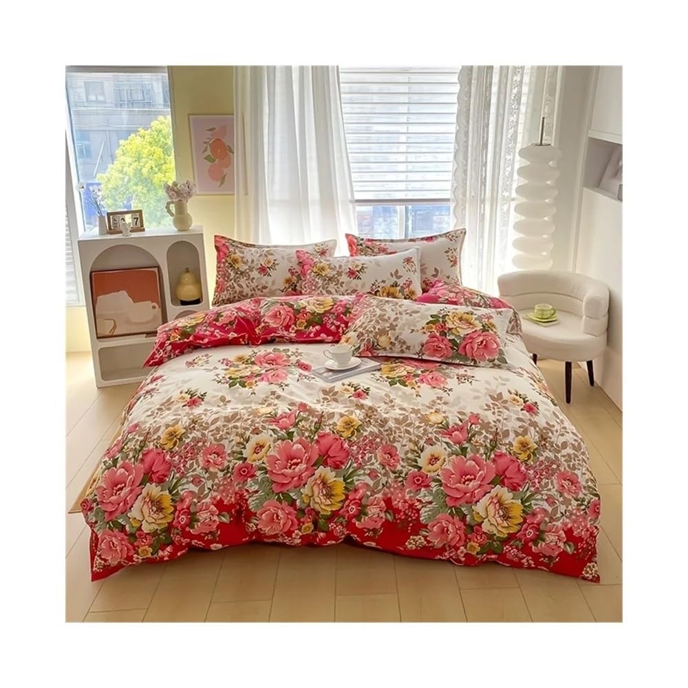 Parure de lit en duvet motif floral pour chambre moderne chic