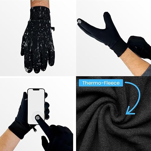 Miniatura 5 de Arcticz - Guantes térmicos de alta calidad, guantes térmicos Arcticz, guantes térmicos con dedos para pantalla táctil, resistentes al viento e