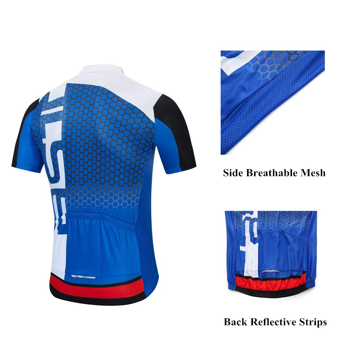 Herren Radtrikot Set, Sommer Jungen Trägerhose Anzüge Mountainbike Radfahren Kleidung Set Radfahren Reiten Trikots Atmungsaktiv