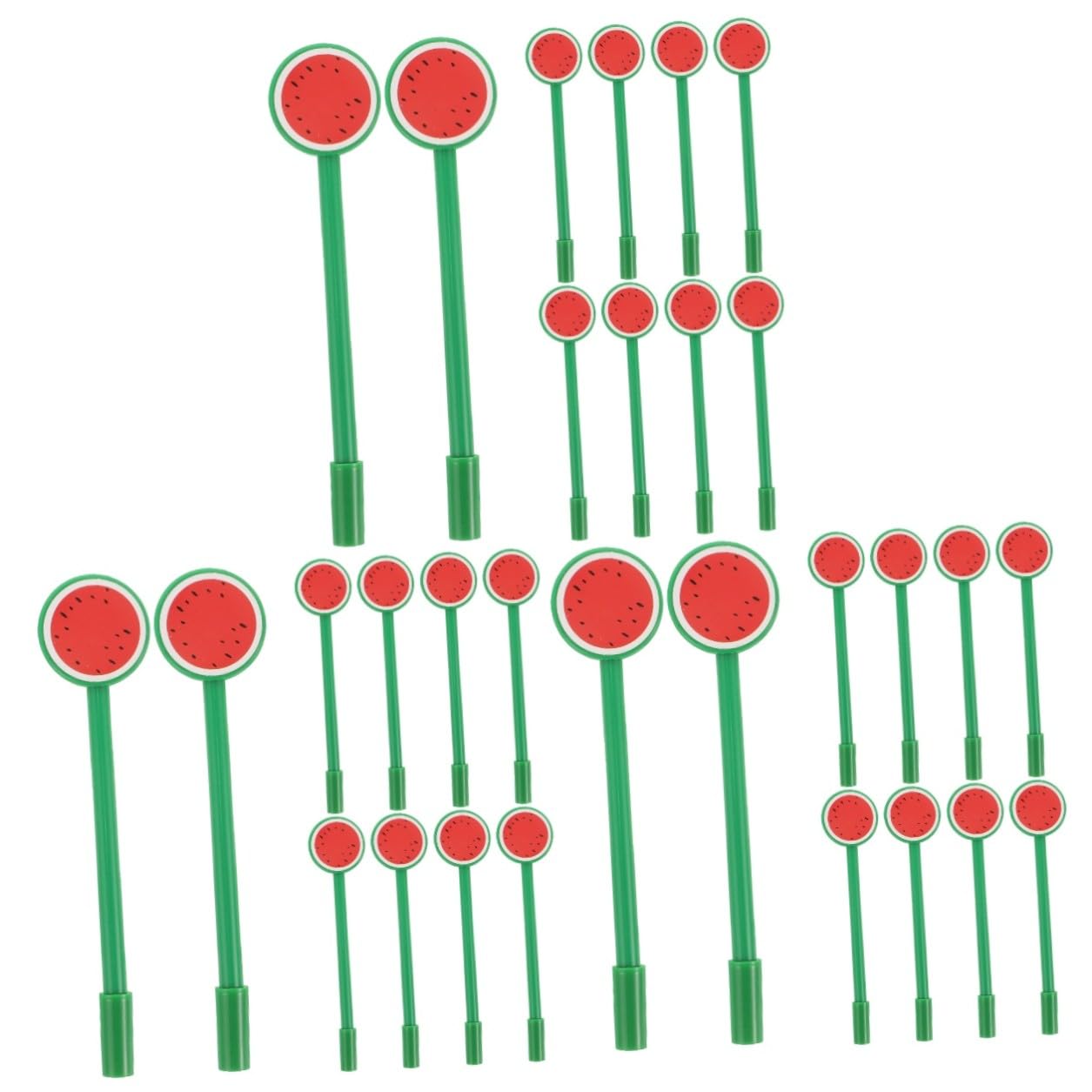 DOITOOL 30 Pezzi Penne Gel Ergonomiche Anguria Design Cartone Animato Penne Scrittura Portatili per Ufficio e Scuola Materiale Resistente