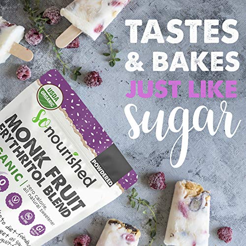 Organic Powdered Monk Fruit Sweetener with Erythritol, 1:1 Sugar Substitute, Keto, 0 Calorie, 0 Net Carb, Non-GMO (Organic, 1 Pound) - Thumbnail 6