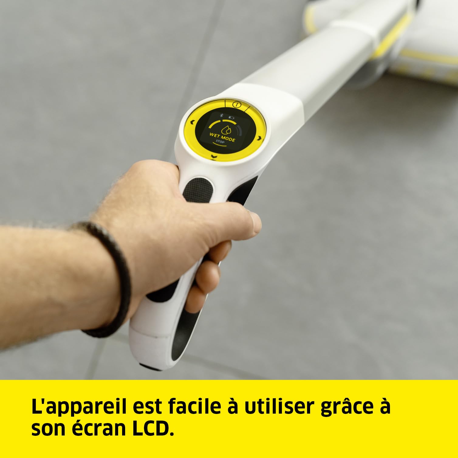 Kärcher Nettoyeur de Sols Durs Intelligent FC 8 Smart Signature Line, Sans Fil, Connecté, Silencieux, 4 Rouleaux Microfibres, Batterie : env. 60 min, Surface Nettoyée par Charge : env. 230 m²