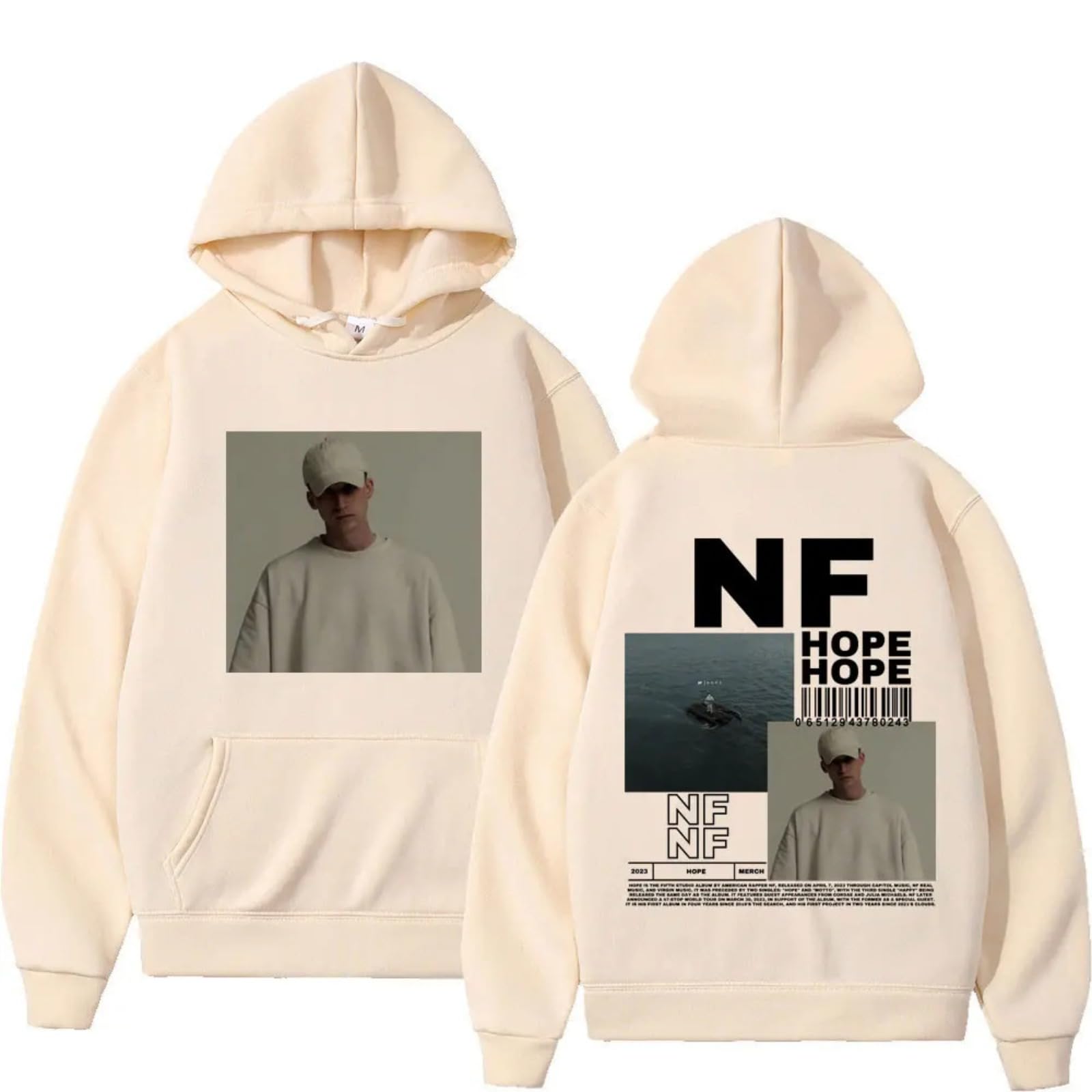 CUTTE NF Hope Hoodie for Men | Rapper Graphic Sweatshirt | Long Sleeve Pullover | Hip Hop Music Fan Merch (4,S)