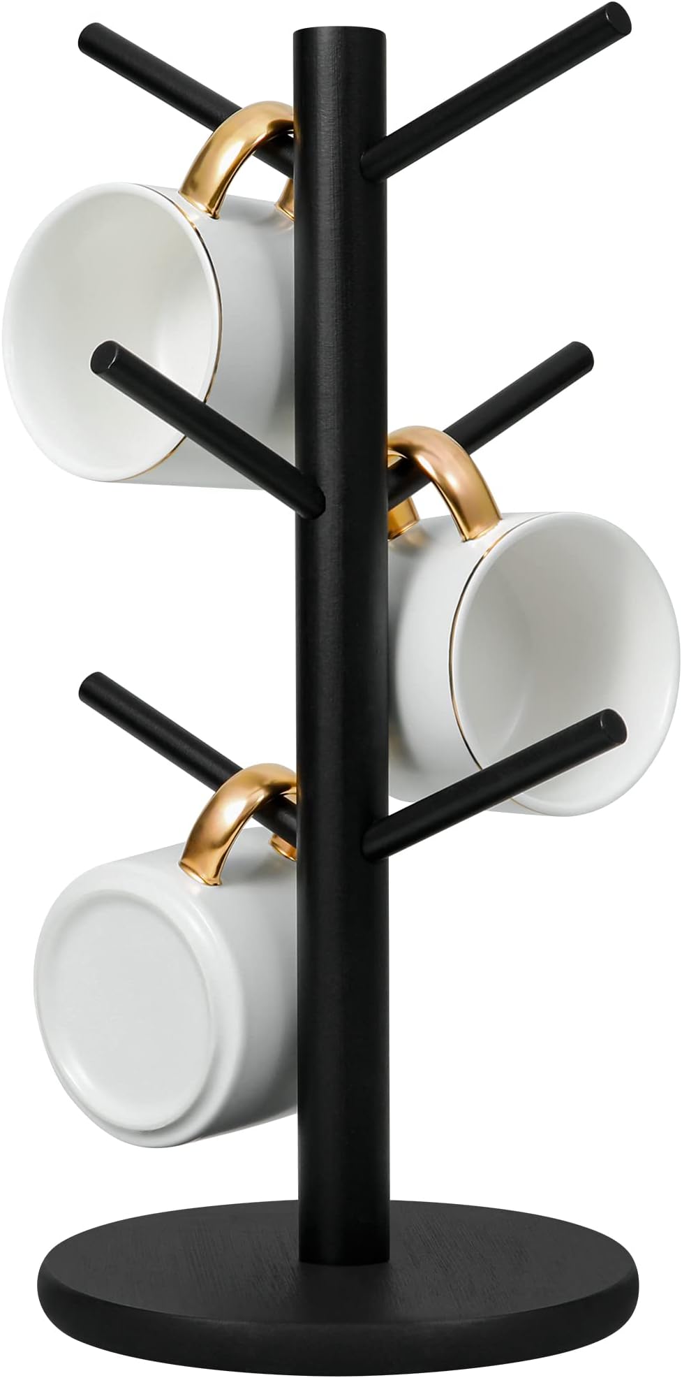 Mug Holder Tree, Coffee Cup Holder with 6 Hooks (Black)
