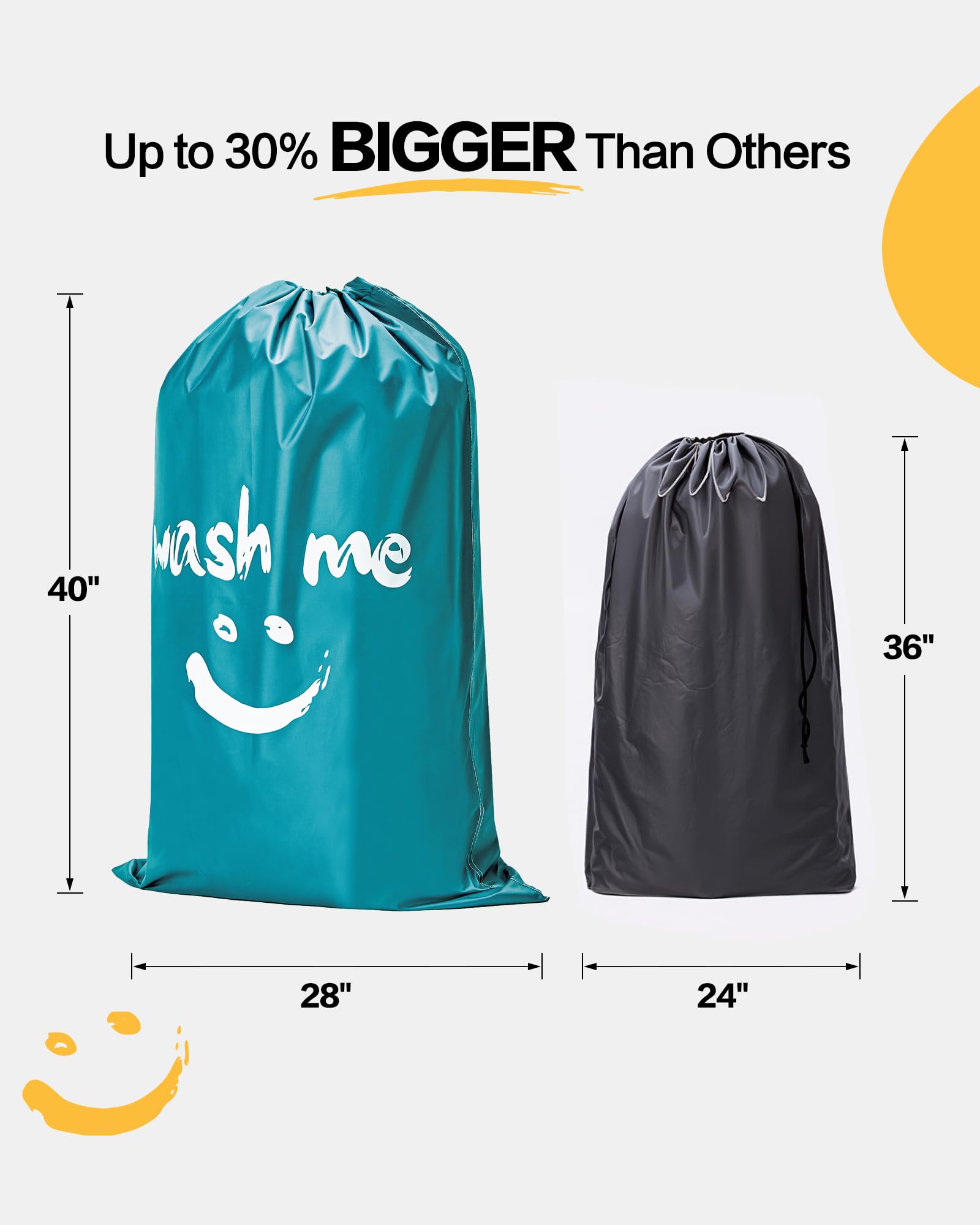 Amazon.com: HOMEST 2 Pack XL Laundry Bag 28