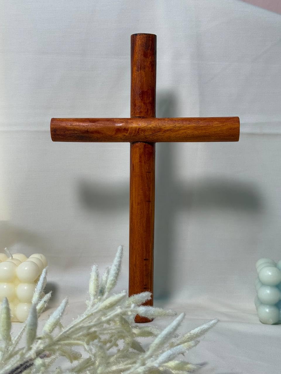 Crib factory Wooden Cross Round Medium 2.3 Diametere Oak Yellow | 27X17.5X2.3-image-24