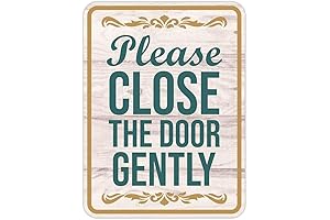 Portrait Round Plus Close the Door Gently Wall or Door Sign