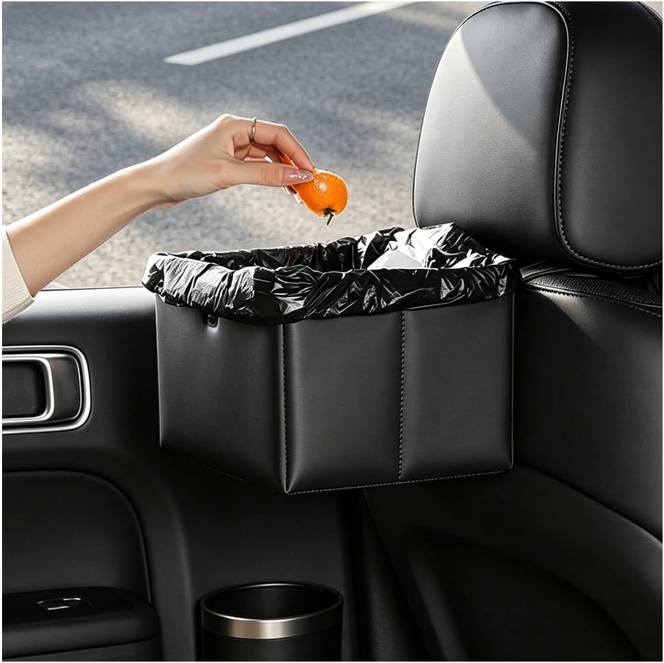 Foldable Leakproof Car Trash Can with 1 Roll Car Trash Bag