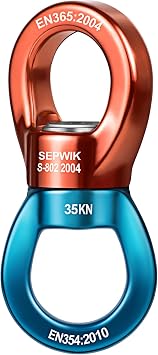 Swing Swivel, 35KN Swing Spinner, 360 Safety Rotational Device Hanging Accessory for Hanging Hammock, Web Tree Swing, Aerial Dance, Childrens Swing
