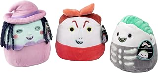 Squishmallows Nightmare Before Christmas 8" Plush Stuffed Animals, Set of 3 - Lock, Shock & Barrel - Squishy Soft Halloween Plush Toy for Kids - Age 2+