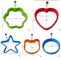 Vista 2 de Anillo de huevo de silicona profesional, anillo de huevo, sándwich de desayuno de panqueques, huevo Benedict, tortilla y más anillos antiadherentes