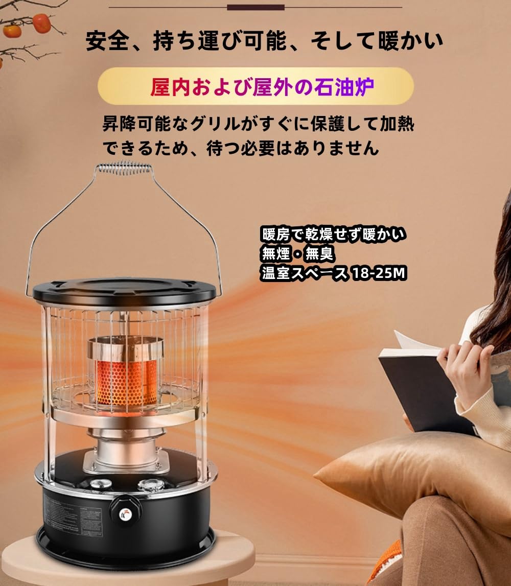 Amazon.co.jp : Tonain石油ストーブ 対流式石油ストーブ 省エネ 小型 