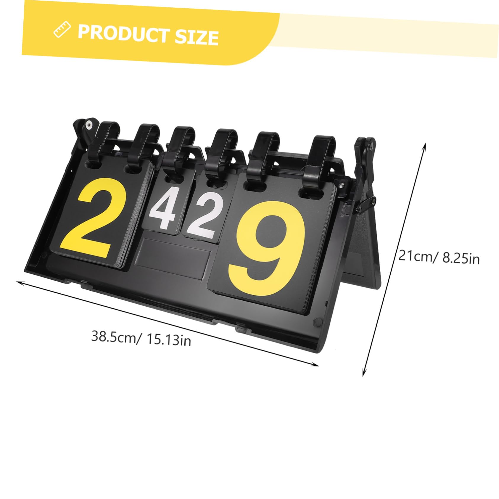 Mikikit Portable Digital Scoreboard for Sports Basketball Score Book Flip Chart Scoreboard PVC Waterproof