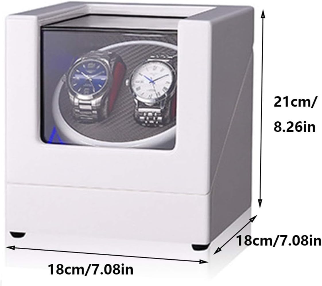 Chandelier White Double Watch Winder Box for Automatic Watch Built-in LED Light Piano Paint Exterior Power Supply Quiet Motor Accessories (Color : D) Chandelier