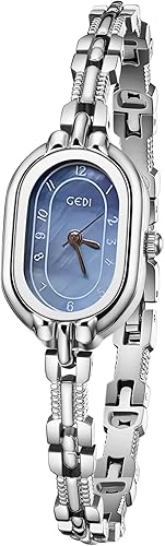 Relojes ovalados vintage para mujer, pulsera minimalista de lujo, reloj pequeño en tono dorado, reloj analógico impermeable para mujer, pulsera de