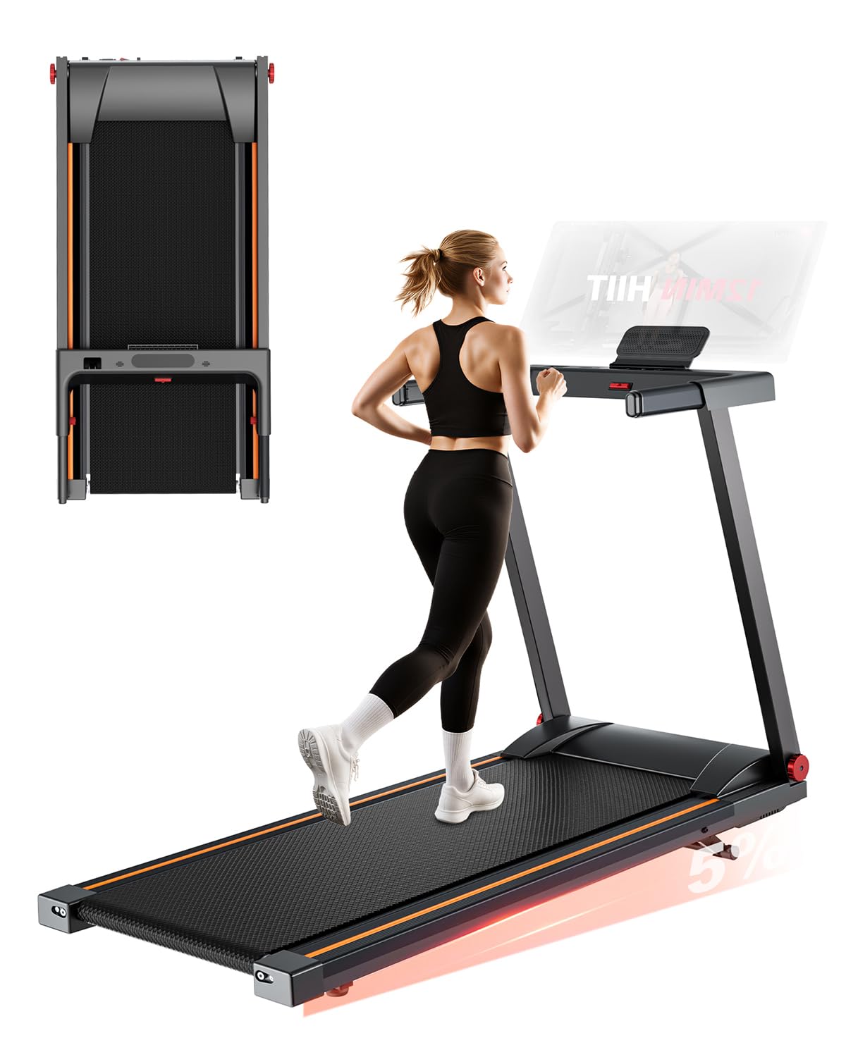 Superun 6-12% Auto Incline Treadmills for Home 12-18km/h Foldable Treadmill โ image 1
