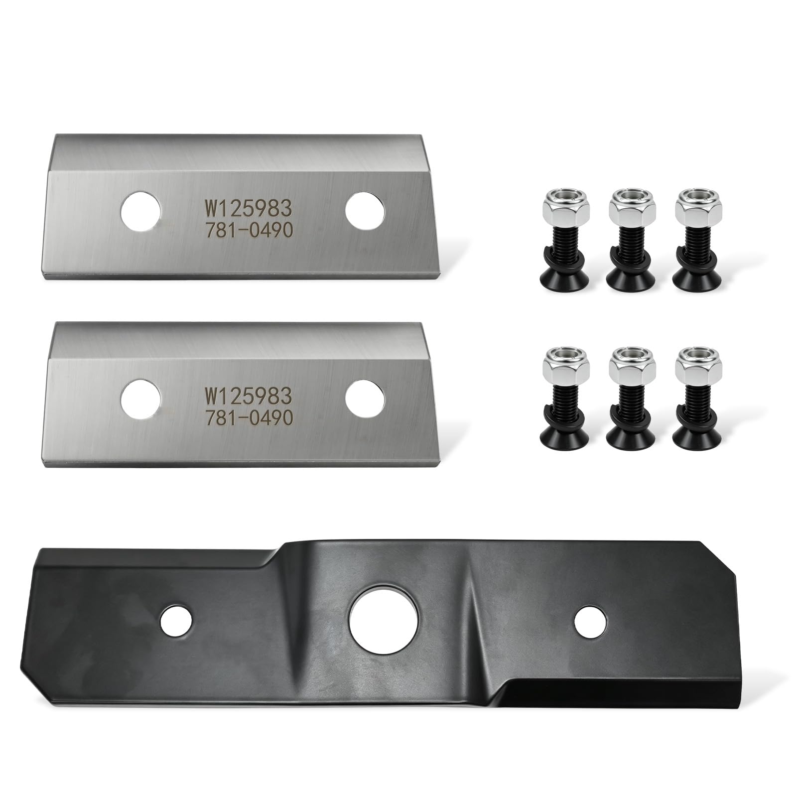 Obida Chipper Blade Kit 781-0490 742-0571 710-1054 Fits for Craftsman Troy-Bilt MTD igh-Speed Steel forging Manufacturing Shredder