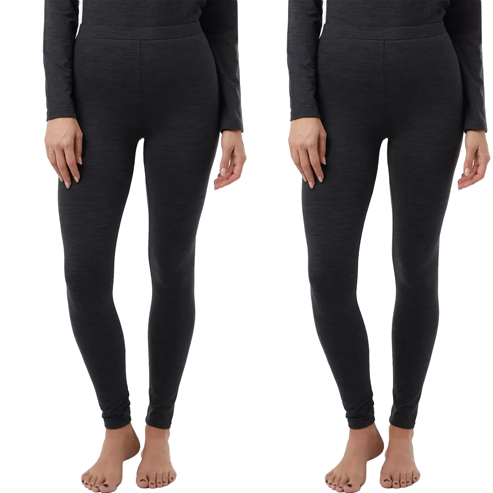 32 Degrees Heat Women's Neo Plush Thermal Base Layer Legging Multipack (UK, Alpha, S, Regular, Regular, 2, Black)